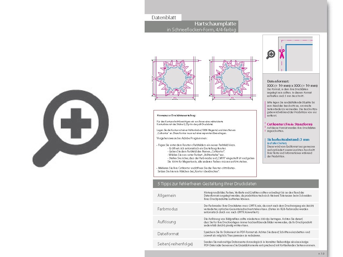Product Bild hartschaumplatte_in_schneeflocke-form_konturgefr__st___beidseitig_4_4-farbig_bedruckt